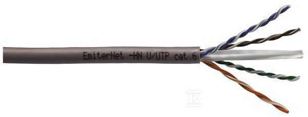 Kabel Emiter Net U/UTP kat. 6 450 MHz B2ca LS0H, drut 4 x 2 x 23 AWG K/EMITERNET-UTP6LS0HB2CA.