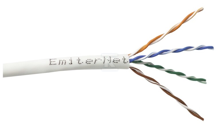 Kabel Emiter Net UTP (U/UTP) kat.5e 350 MHz,drut 4 x 2 x 24 AWG K/EMITERNET-UTP5EPVC. - obrazek 1
