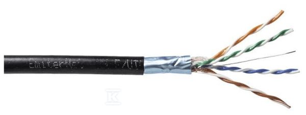 Kabel EmiterNet zewnętrzny żelowany FTP (F/UTP) kat.6 żel, drut 4x2x0,57 PE+GEL K/EMITERNET-FTP6OUT-GEL.