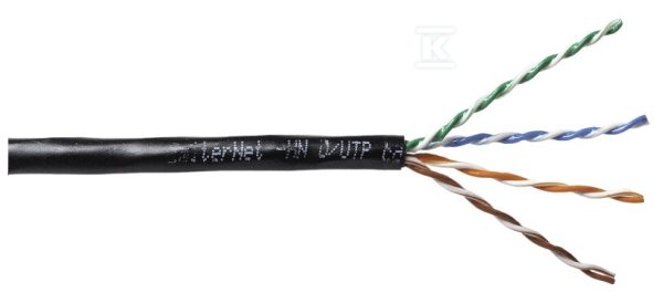Kabel EmiterNet zewnętrzny żelowany PE UTP (U/UTP) kat.5e, drut 4x2x0,5 PE+GEL K/EMITERNET-UTP5EOUT-GEL.