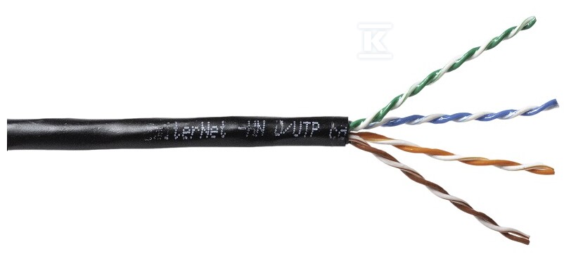 Kabel EmiterNet zewnętrzny żelowany PE UTP (U/UTP) kat.5e, drut 4x2x0,5 PE+GEL K/EMITERNET-UTP5EOUT-GEL. - obrazek 1