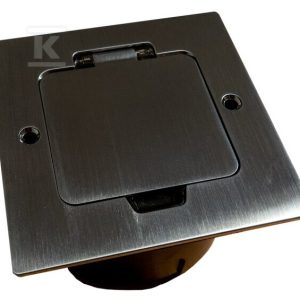 Box blatowo-podłogowy mini 2M IP44 – puszka blatowo-podłogowa do montażu gniazd zasilających standardu 45 mm (2M) w blatach i podłogach technicznych EM/FLB-SDF1ZNA