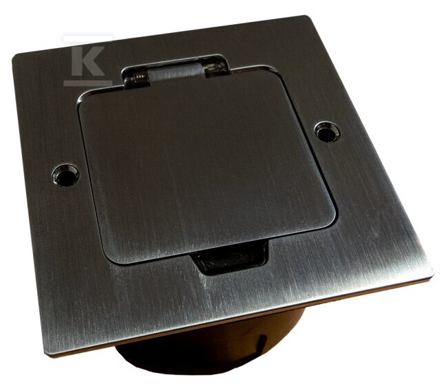 Box blatowo-podłogowy mini 2M IP44 - puszka blatowo-podłogowa do montażu gniazd zasilających standardu 45 mm (2M) w blatach i podłogach technicznych EM/FLB-SDF1ZNA - obrazek 1