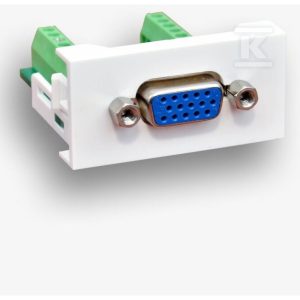 Gniazdo VGA 22,5x45mm 15+1pin FU/FA-2420-VGA-16 Gniazdo VGA 22,5x45mm 15+1pin FU/FA-2420-VGA-16