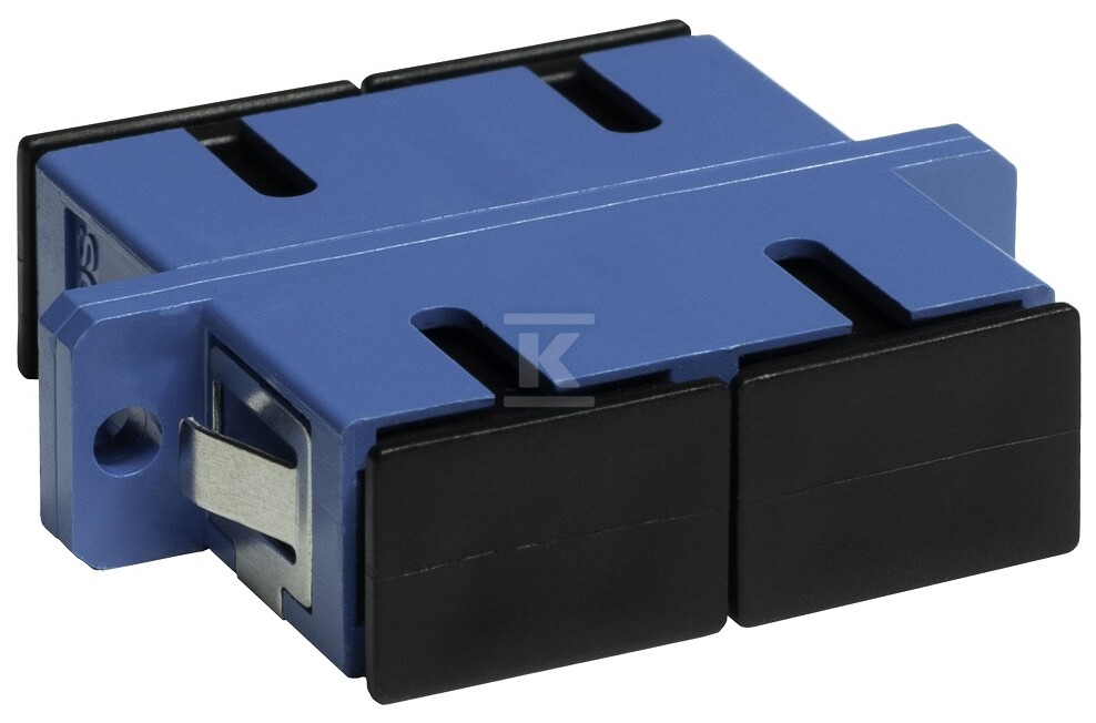 Adapter SC SM duplex niebieski (z flanszą) EM/ADSCUPCSMDX - obrazek 1