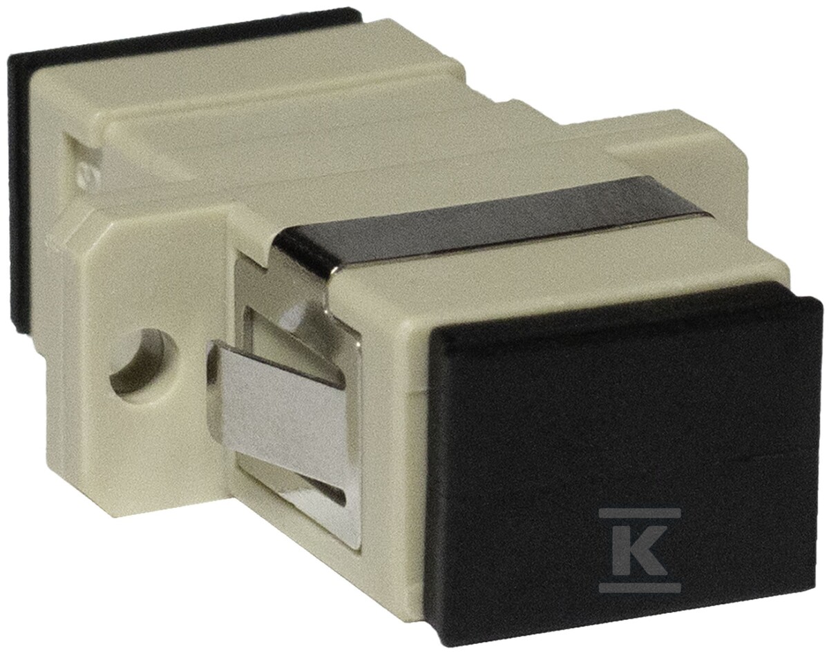 Adapter SC MM simplex beżowy (z flanszą) EM/ADSCUPCMMSX - obrazek 1