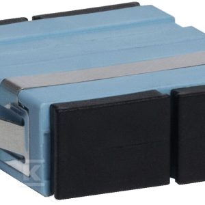 Adapter SC MM OM3 duplex turkusowy (z flanszą) EM/ADSCUPCMM3DX
