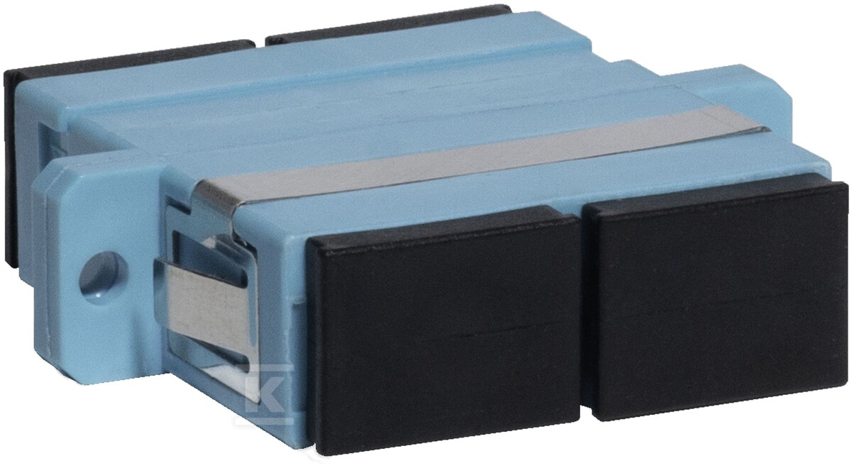 Adapter SC MM OM3 duplex turkusowy (z flanszą) EM/ADSCUPCMM3DX - obrazek 1