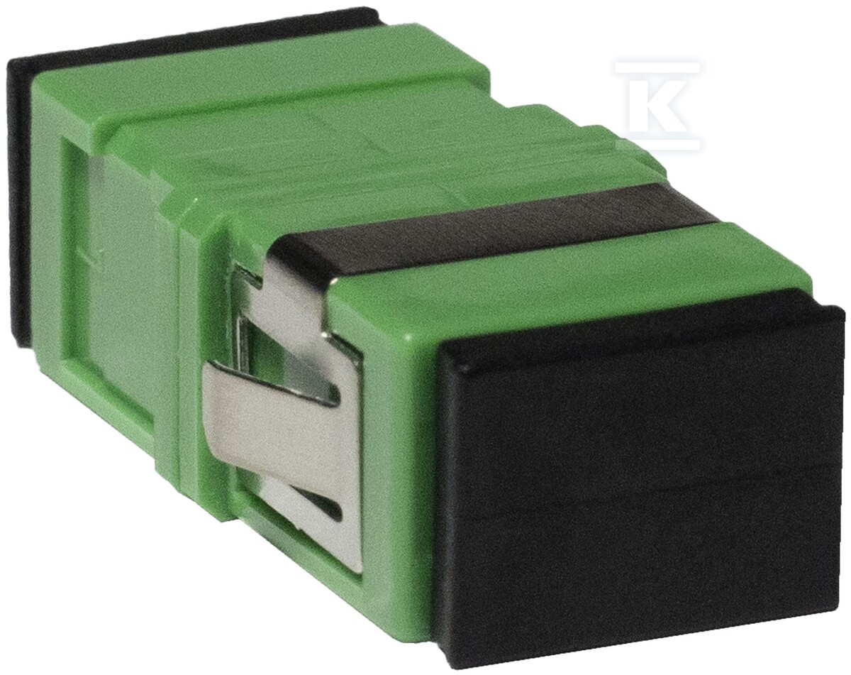Adapter SC APC SM simplex zielony (bez flanszy) EM/ADSCAPCSMSXSW - obrazek 1