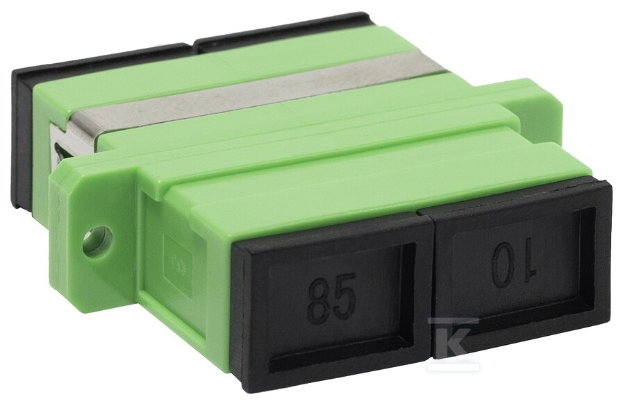 Adapter SC APC SM duplex zielony (z flanszą) EM/ADSCAPCSMDX - obrazek 1
