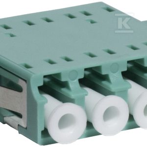 Adapter LC MM OM3 quad turkusowy (z flanszą) EM/ADLCUPCMM3QD Adapter LC MM OM3 quad turkusowy (z flanszą) EM/ADLCUPCMM3QD