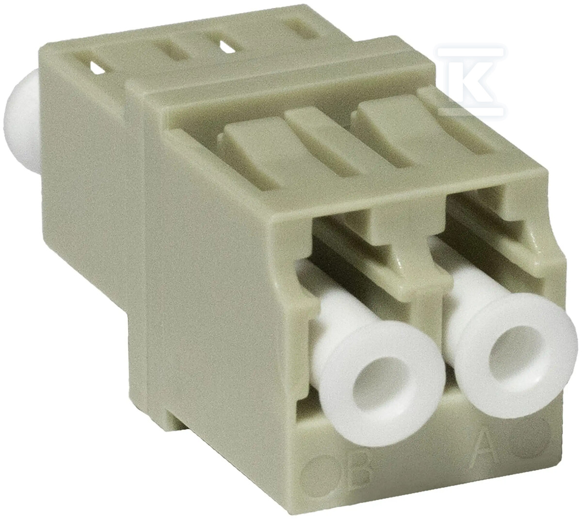 Adapter LC MM duplex beżowy (bez flanszy) EM/ADLCPCMMDXSW - obrazek 1