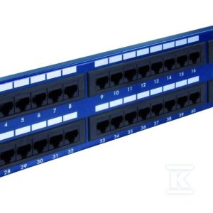 Panel 19″, 48 x RJ45 UTP kat. 5e (2U) niebieski DCN/PPFA652K488C5E Panel 19″, 48 x RJ45 UTP kat. 5e (2U) niebieski DCN/PPFA652K488C5E