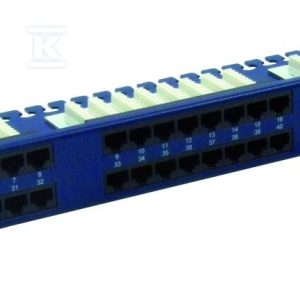 Panel 19″, 48 x RJ45 UTP kat. 6 (1U) z półką, niebieski DCN/3012IPRL48-C6-1U Panel 19″, 48 x RJ45 UTP kat. 6 (1U) z półką, niebieski DCN/3012IPRL48-C6-1U