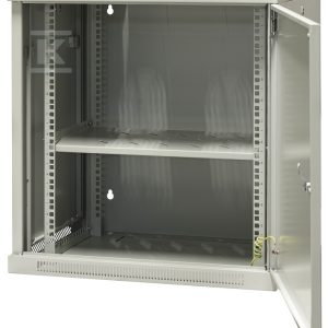 Szafa wisząca niedzielona 19” 12U, drzwi całe z blachy, ściągane osłony boczne z zamkiem, 600x450x635mm, RAL: Szafa 7044, drzwi 7010, w komplecie półka stała 280mm i komplet 15 śrub montażowych EM/AP6412-B Szafa wisząca niedzielona 19” 12U, drzwi całe z blachy, ściągane osłony boczne z zamkiem, 600x450x635mm, RAL: Szafa 7044, drzwi 7010, w komplecie półka stała 280mm i komplet 15 śrub montażowych EM/AP6412-B