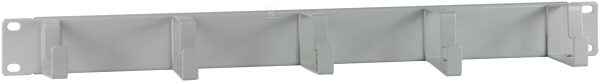 Uchwyt kablowy zewnętrzny szary, metalowe uszy, 1U FU/P-016F5