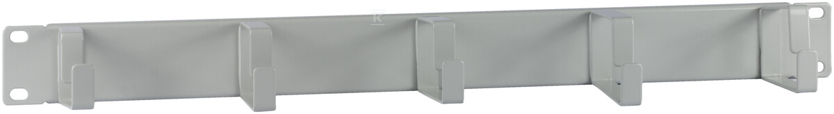 Uchwyt kablowy zewnętrzny szary, metalowe uszy, 1U FU/P-016F5 - obrazek 1
