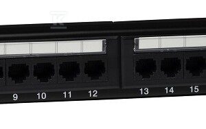 Panel 19″ 24 x RJ45 UTP kat. 6 (1U) z półką EMS/FA-652KR-248-C6 Panel 19″ 24 x RJ45 UTP kat. 6 (1U) z półką EMS/FA-652KR-248-C6