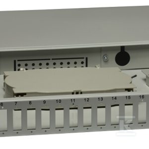 Przełącznica wysuwana 19″ 1U 24xSC duplex (SC Duplex / LC Quad), szara, w komplecie kasety światłowodowe na 48 wł. i dławiki EM/PS-1924SCD0-S Przełącznica wysuwana 19″ 1U 24xSC duplex (SC Duplex / LC Quad), szara, w komplecie kasety światłowodowe na 48 wł. i dławiki EM/PS-1924SCD0-S