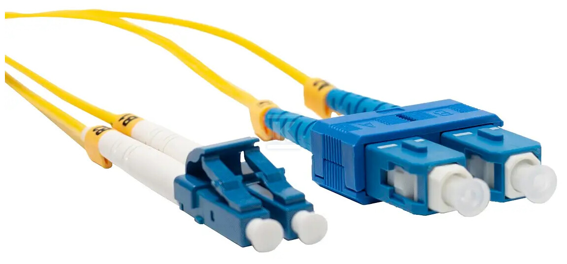 Patchcord duplex SM G.652D SC/UPC-LC/UPC 9/125 1m EM/21B-SC/UPC-LC/UPC-1M - obrazek 1
