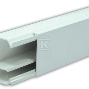 Kanał elektroinstalacyjny PCW LS 60×40 P/ biały [dł.2m] / z rozpórką RO60 4 szt. / z przegrodą asymetryczną / LS60X40/P/BI