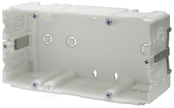Puszka podwójna do kanałów KP 90×60, 110×60, 130×60, 150×60 do montażu osprzętu /montaż na szynie kanału KD2/50/SIMP2