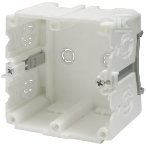 Puszka pojedyncza do kanałów KP 90×60, 110×60, 130×60, 150×60 do montażu osprzętu /montaż na szynie kanału KD35/50/SIMP1 Puszka pojedyncza do kanałów KP 90×60, 110×60, 130×60, 150×60 do montażu osprzętu /montaż na szynie kanału KD35/50/SIMP1