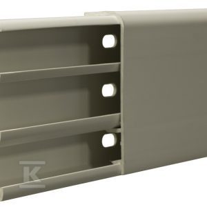Kanał przypodłogowy PCW LP 80×25 biały [dł.2m]/ z dwiema przegrodami stałymi LP80X25/2P/BI