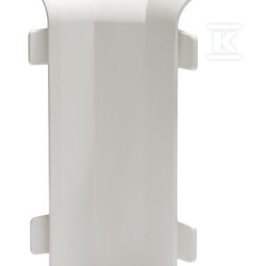 Narożnik wewnętrzny kanału przypodłogowego PCW 80X25NW/BI Narożnik wewnętrzny kanału przypodłogowego PCW 80X25NW/BI