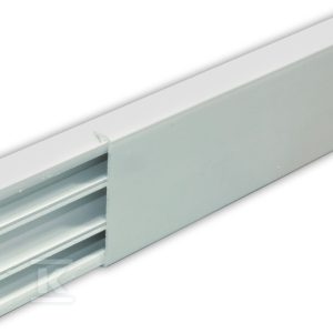 Kanał elektroinstalacyjny PCW LS 60×18 2P/ biały / z dwiema przegrodami stałymi [dł.2m] LS60X18/2P/BI
