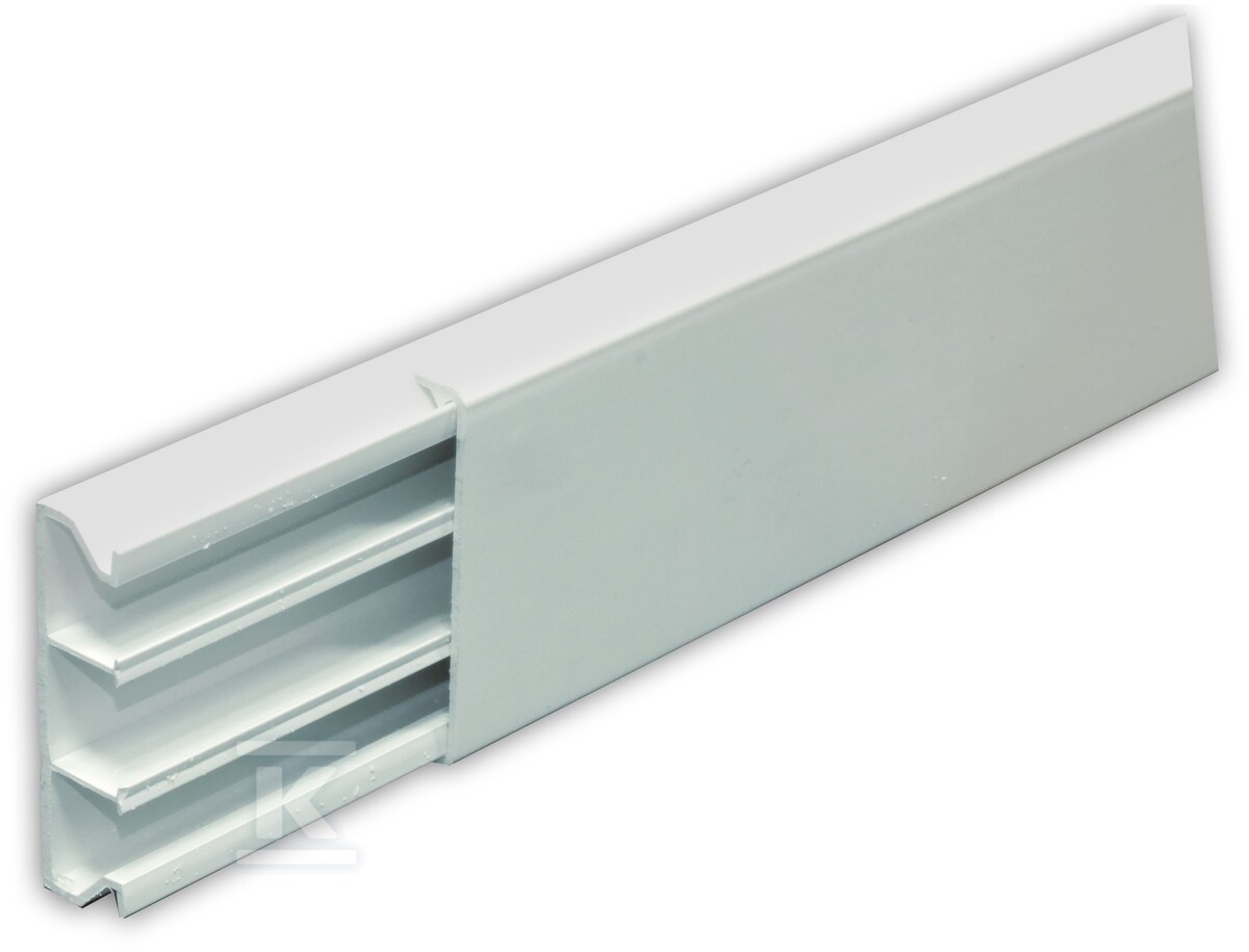 Kanał elektroinstalacyjny PCW LS 60x18 2P/ biały / z dwiema przegrodami stałymi [dł.2m] LS60X18/2P/BI - obrazek 1