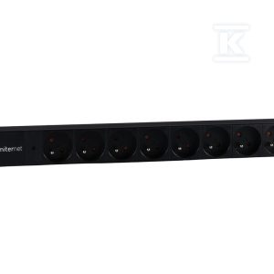 Listwa zasilająca standard EmiterNet 19″ 8 gn. z bolcem, wtyk uni-schuko, kabel 2 m, LED EM/LZ19.08F.2S.L Listwa zasilająca standard EmiterNet 19″ 8 gn. z bolcem, wtyk uni-schuko, kabel 2 m, LED EM/LZ19.08F.2S.L