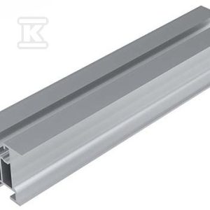 Profil aluminiowy bez ścianek bocznych z kanałem na śrubę teową i wpust, dł=4400mm (E-67-4400) Profil aluminiowy bez ścianek bocznych z kanałem na śrubę teową i wpust, dł=4400mm (E-67-4400)