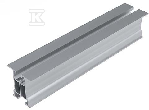 Profil aluminiowy bez ścianek bocznych z kanałem na śrubę teową i wpust, dł=4400mm (E-67-4400)