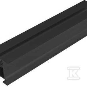Profil aluminiowy bez ścianek bocznych z kanałem na śrubę teową i wpust, dł. 3540mm, czarny E-67-3540-CZ Profil aluminiowy bez ścianek bocznych z kanałem na śrubę teową i wpust, dł. 3540mm, czarny E-67-3540-CZ