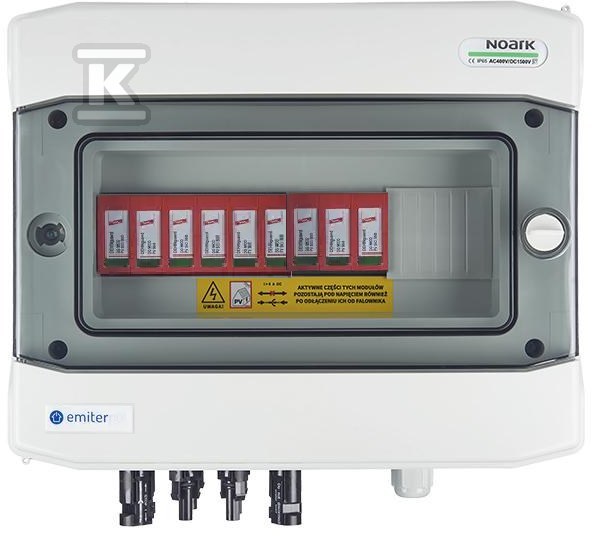 Rozdzielnica DC hermetyczna IP65 EMITER z ogranicznikiem przepięć DC Dehn 1000V typu 1+2, 3x MPPT EM-181_DC - obrazek 1