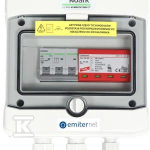 Rozdzielnica hermetyczna EMITER z ogranicznikiem przepięć AC typ 1+2, B20A 3F EM-353_AC Rozdzielnica hermetyczna EMITER z ogranicznikiem przepięć AC typ 1+2, B20A 3F EM-353_AC