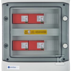 Rozdzielnica przyłączeniowa DC hermetyczna IP65 EMITER z ogranicznikiem przepięć DC Dehn 1000V typu 1+2, 4x łańcuch PV, 4x MPPT EM-426_DC