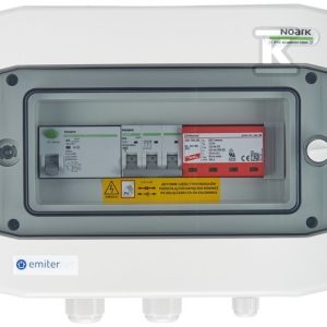 Rozdzielnica przyłączeniowa AC hermetyczna IP65 EMITER z ogranicznikiem przepięć AC Dehn typ 1+2, 10A 3-F, RCD typ A 40A/300mA EM-446_AC Rozdzielnica przyłączeniowa AC hermetyczna IP65 EMITER z ogranicznikiem przepięć AC Dehn typ 1+2, 10A 3-F, RCD typ A 40A/300mA EM-446_AC
