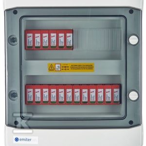 Rozdzielnica przyłączeniowa DC hermetyczna IP65 EMITER z ogranicznikiem przepięć DC Dehn 1000V typu 2, 6x łańcuch PV, 6x MPPT EM-450_DC