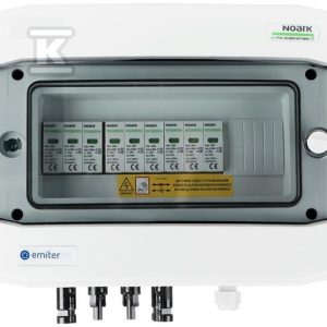 Rozdzielnica DC hermetyczna IP65 EMITER z ogranicznikiem przepięć DC Noark 1000V typu 1+2, 3x MPPT EM-181N_DC Rozdzielnica DC hermetyczna IP65 EMITER z ogranicznikiem przepięć DC Noark 1000V typu 1+2, 3x MPPT EM-181N_DC