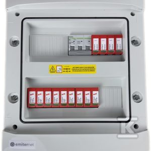 Rozdzielnica DCAC hermetyczna IP65 EMITER z ogranicznikiem przepięć DC Dehn 1000V typu 1+2, 3 x MPPT / ogr. AC Dehn typ 1+2, 63A 3-F EM-1049_DCAC Rozdzielnica DCAC hermetyczna IP65 EMITER z ogranicznikiem przepięć DC Dehn 1000V typu 1+2, 3 x MPPT / ogr. AC Dehn typ 1+2, 63A 3-F EM-1049_DCAC