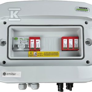Rozdzielnica DCAC hermetyczna IP65 EMITER z ogranicznikiem przepięć DC Dehn 1000V typu 2, 1 x MPPT / ogr. AC Dehn typ 2, 10A 1-F EM-1352_DCAC Rozdzielnica DCAC hermetyczna IP65 EMITER z ogranicznikiem przepięć DC Dehn 1000V typu 2, 1 x MPPT / ogr. AC Dehn typ 2, 10A 1-F EM-1352_DCAC