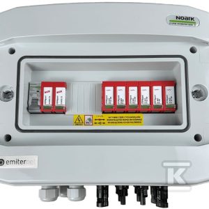 Rozdzielnica DCAC hermetyczna IP65 EMITER z ogranicznikiem przepięć DC Dehn 1000V typu 2, 2 x MPPT / ogr. AC Dehn typ 2, 10A 1-F EM-1354_DCAC Rozdzielnica DCAC hermetyczna IP65 EMITER z ogranicznikiem przepięć DC Dehn 1000V typu 2, 2 x MPPT / ogr. AC Dehn typ 2, 10A 1-F EM-1354_DCAC