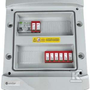Rozdzielnica DCAC hermetyczna IP65 EMITER z ogranicznikiem przepięć DC Dehn 1000V typu 2, 2 x MPPT / ogr. AC Dehn typ 2, 10A 1-F EM-1355_DCAC Rozdzielnica DCAC hermetyczna IP65 EMITER z ogranicznikiem przepięć DC Dehn 1000V typu 2, 2 x MPPT / ogr. AC Dehn typ 2, 10A 1-F EM-1355_DCAC