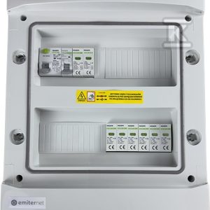 Rozdzielnica DCAC hermetyczna IP65 EMITER z ogranicznikiem przepięć DC Noark 1000V typu 2, 2 x MPPT / ogr. AC Noark typ 2, 10A 1-F EM-1355N_DCAC Rozdzielnica DCAC hermetyczna IP65 EMITER z ogranicznikiem przepięć DC Noark 1000V typu 2, 2 x MPPT / ogr. AC Noark typ 2, 10A 1-F EM-1355N_DCAC