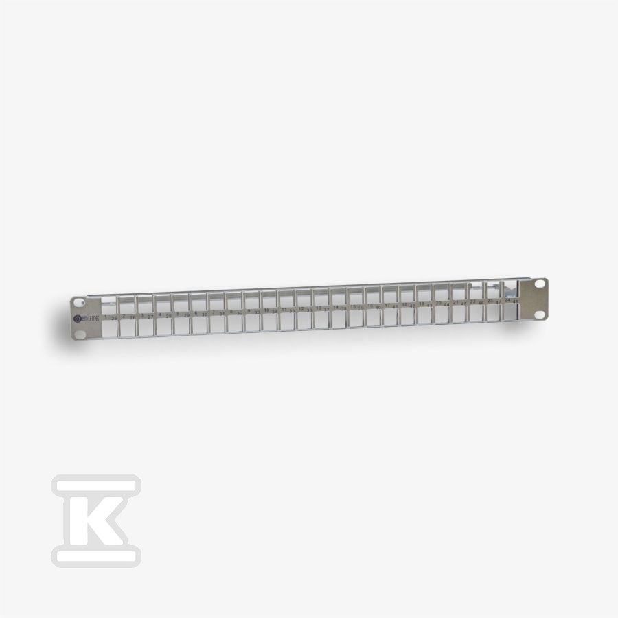 Panel 19" 48 x RJ45 STP (1U) do gniazd beznarzędziowych, ekranowany, nieuzbrojony, z półką (EM/3012KHNS-48S) EM/3012KH-S48 - obrazek 1