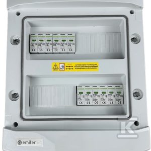 Rozdzielnica DC hermetyczna IP65 EMITER z ogranicznikiem przepięć DC Noark 1000V typu 1+2, 4x MPPT EM-630N_DC Rozdzielnica DC hermetyczna IP65 EMITER z ogranicznikiem przepięć DC Noark 1000V typu 1+2, 4x MPPT EM-630N_DC