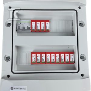 Rozdzielnica DCAC hermetyczna IP65 EMITER z ogranicznikiem przepięć DC Dehn 1000V typu 2, 3 x MPPT / ogr. AC Dehn typ 2, 32A 3-F EM-725_DCAC Rozdzielnica DCAC hermetyczna IP65 EMITER z ogranicznikiem przepięć DC Dehn 1000V typu 2, 3 x MPPT / ogr. AC Dehn typ 2, 32A 3-F EM-725_DCAC