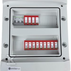 Rozdzielnica DCAC hermetyczna IP65 EMITER z ogranicznikiem przepięć DC Dehn 1000V typu 1+2, 3 x MPPT / ogr. AC Dehn typ 1+2, 50A 3-F EM-729_DCAC Rozdzielnica DCAC hermetyczna IP65 EMITER z ogranicznikiem przepięć DC Dehn 1000V typu 1+2, 3 x MPPT / ogr. AC Dehn typ 1+2, 50A 3-F EM-729_DCAC
